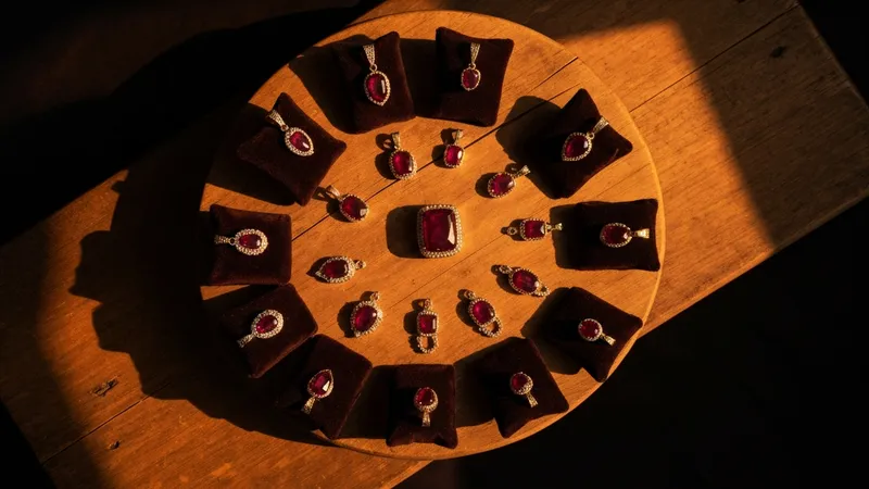 Comparer les prix des pendentifs en rubis or